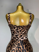 Leopard Print Midi Dress