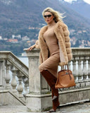 Full Fox Fur Genuine Leather Jacket
