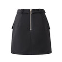 Two-Piece Skirt Set in white and black colors