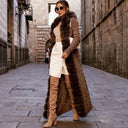 Fox Fur Cashmere/Knit Cardigan in brown
