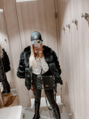 Sandra Fox Fur Genuine Leather Jacket
