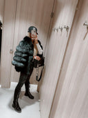 Sandra Fox Fur Genuine Leather Jacket