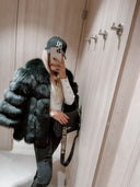 Sandra Fox Fur Genuine Leather Jacket