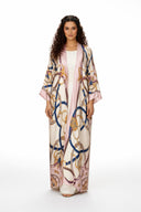 Zeina Printed Silk Abaya