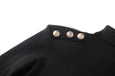 Sia Long Sleeve Wool Top in Black