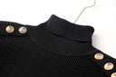 Sia Long Sleeve Wool Top in Black
