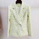 Tweed Blazer in green and white