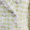 Tweed Blazer in green and white