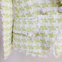 Tweed Blazer in green and white