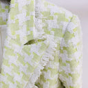 Tweed Blazer in green and white