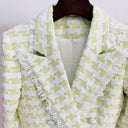 Tweed Blazer in green and white