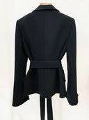 Swarovski Diamond Belted Blazer