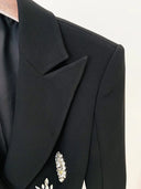 Swarovski Diamond Belted Blazer