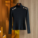 Sia Long Sleeve Wool Top in Black