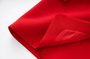 Two-Piece Skirt Set in red