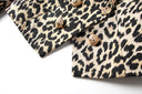 Double Breasted Leopard Trendy Blazer