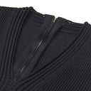 Elegant Knit Fishtail Midi Dress – Short Sleeve Double-Breasted Slim Fit