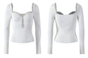 Tia Long Sleeve Wool Top