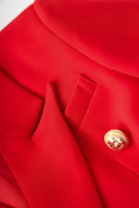 Two-Piece Skirt Set in red