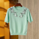 Lara Short Sleeve Wool Top