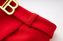 Two-Piece Skirt Set in red