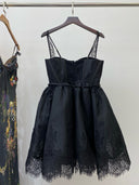 Noir Romance Lace Corset Mini Dress