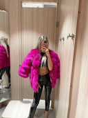 Pinky Promise Fox Fur Genuine Leather Jacket