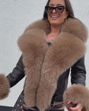 Ramona Fox Fur Genuine Leather Jacket